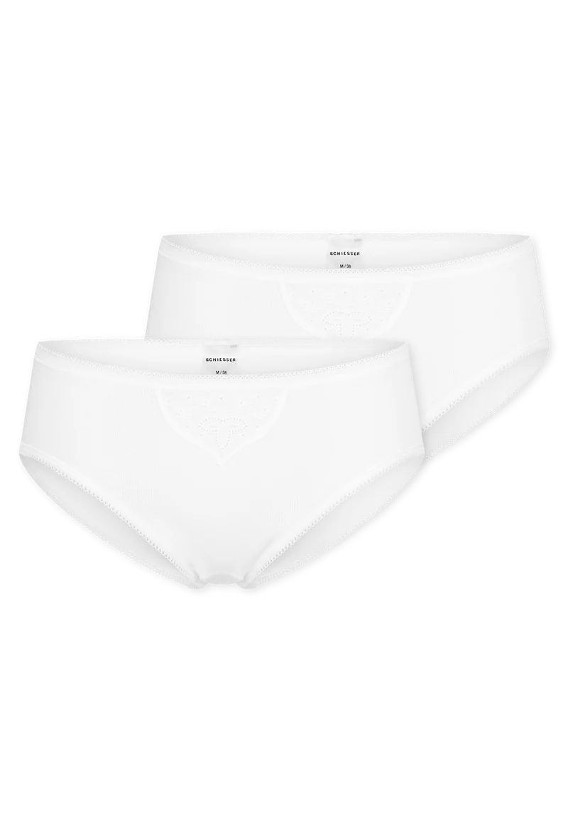 Hipster Slip Feinripp 2er-Pack Weiss - Cotton Essentials