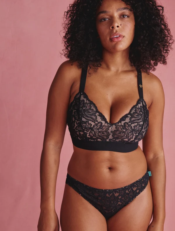 Triangle Belina++ - Dentelle Recyclé - Noir-Ebène