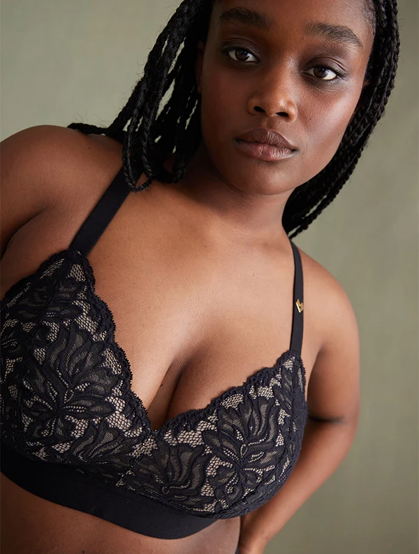 Triangle Belina++ - Dentelle Recyclé - Noir-Ebène