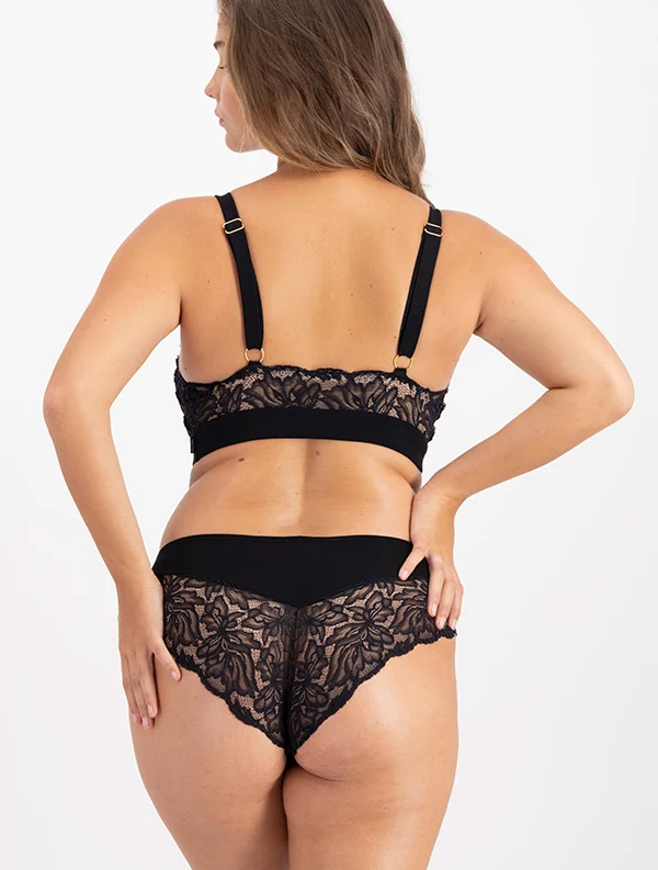Triangle Belina++ - Dentelle Recyclé - Noir-Ebène