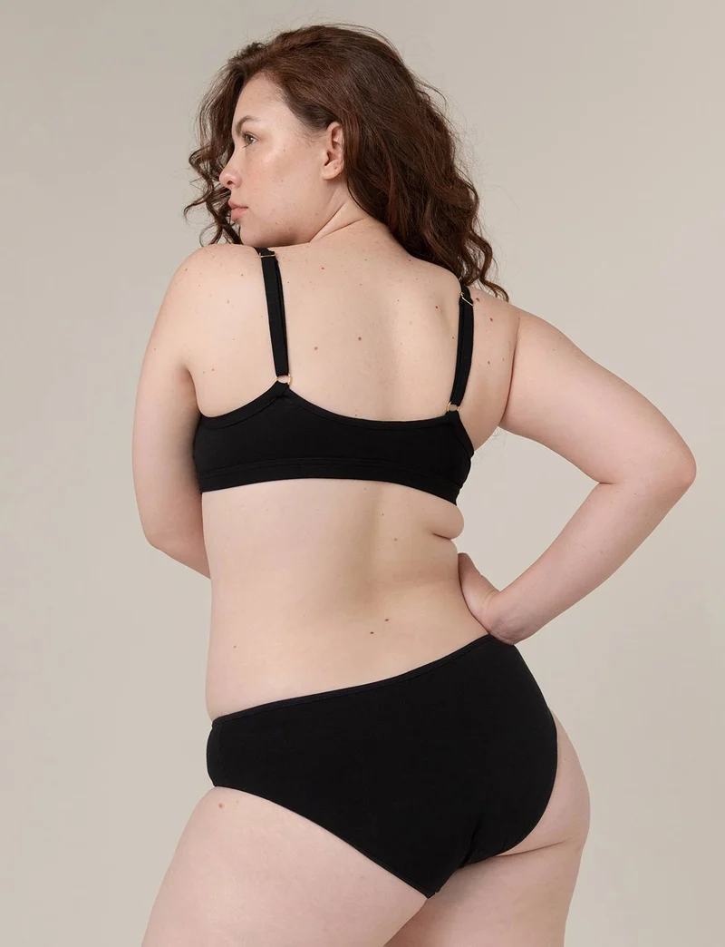 Culotte Menstruelle Maeve - Coton Bio - Noir-Ebène 🩸🩸🩸