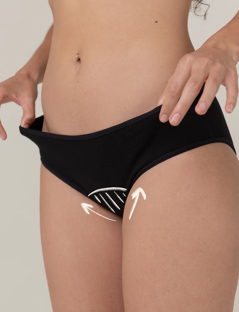 Culotte Menstruelle Maeve - Coton Bio - Noir-Ebène 🩸🩸🩸