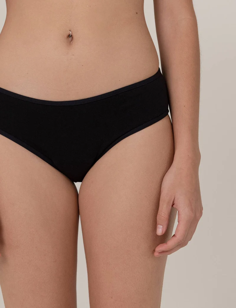 Culotte Menstruelle Maeve - Coton Bio - Noir-Ebène 🩸🩸🩸