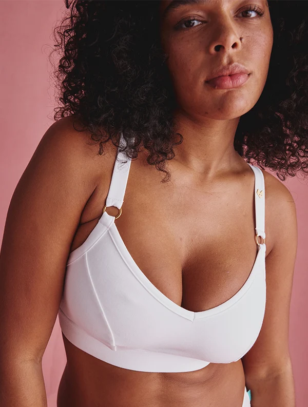 Brassière Paula++ - Coton Bio - Blanc-Nuage