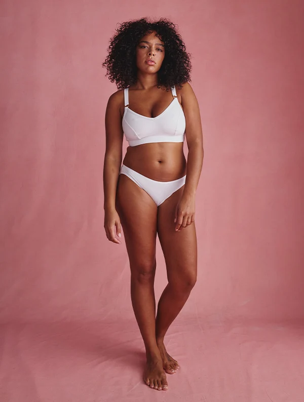 Brassière Paula++ - Coton Bio - Blanc-Nuage