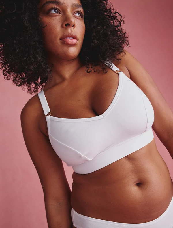 Brassière Paula++ - Coton Bio - Blanc-Nuage