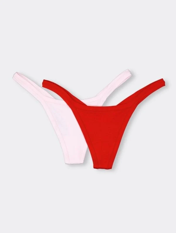 String x2 July x Sabina Socol - TENCEL™ Lenzing - Red-Kiss et Baby-Pink