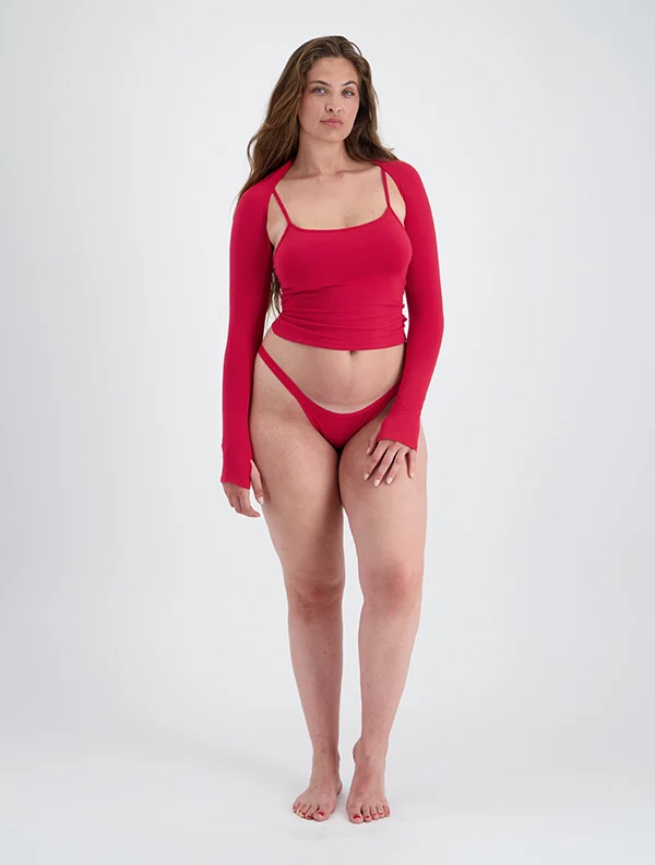 String x2 July x Sabina Socol - TENCEL™ Lenzing - Red-Kiss et Baby-Pink