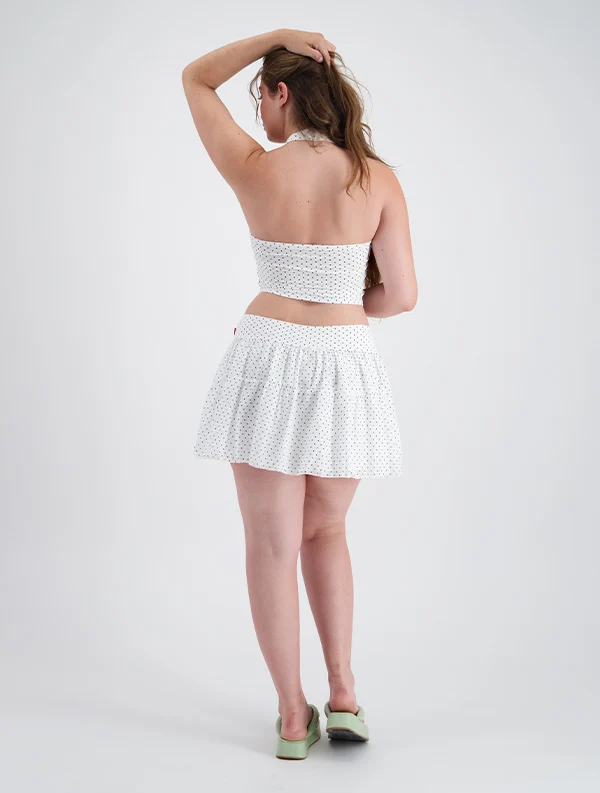 Jupe Java x Sabina Socol - Gaze de Coton & Ecovero - White-Polka-Dots