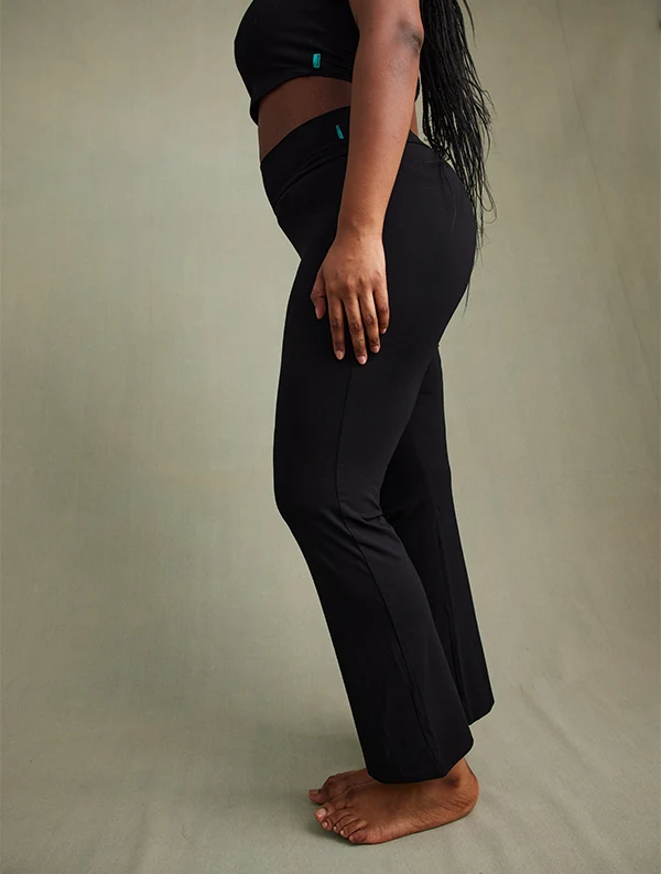 Pantalon Sasha - Ecovero - Noir-Ebène
