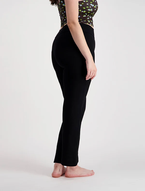 Pantalon Sasha - Ecovero - Noir-Ebène