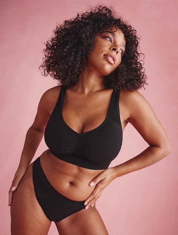 Brassière Gaya bonnet E/F - Seamless - Noir-Ebène