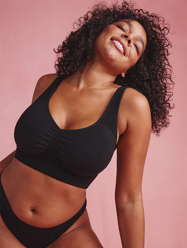 Brassière Gaya bonnet E/F - Seamless - Noir-Ebène