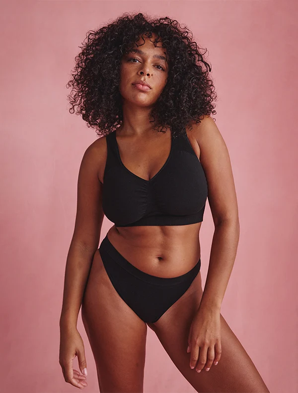 Brassière Gaya bonnet E/F - Seamless - Noir-Ebène