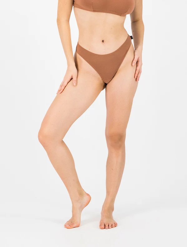 Tanga Maya - Coton Bio - Nude-Cannelle