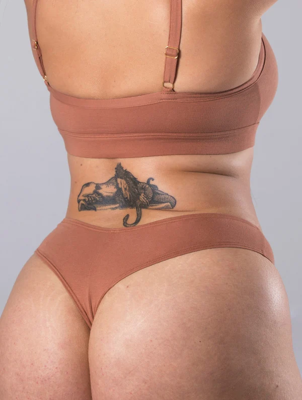Tanga Maya - Coton Bio - Nude-Cannelle
