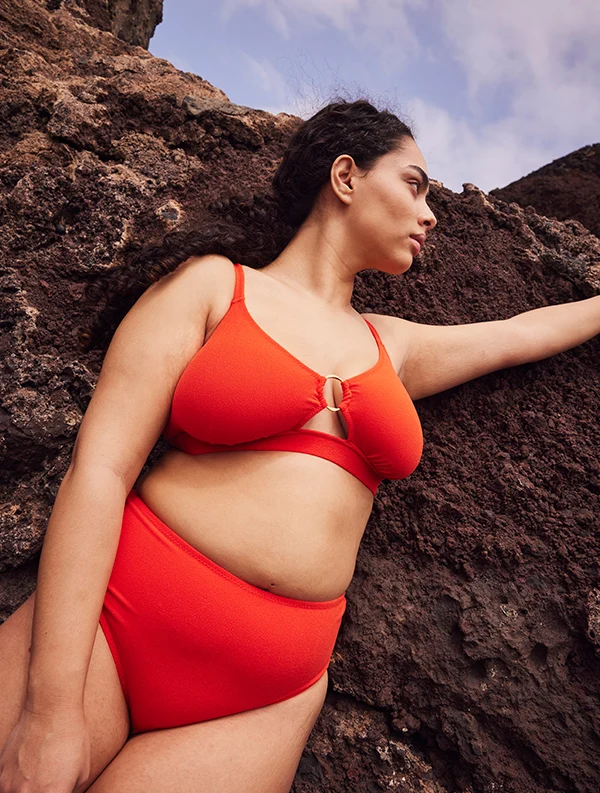 Culotte LYS Eponge Recyclée - Red-Coral