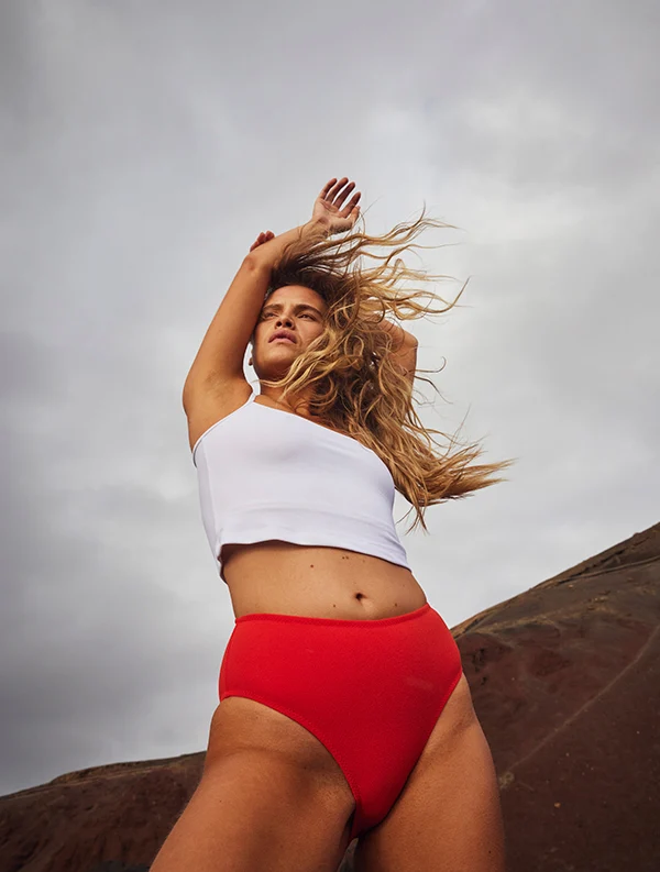 Culotte LYS Eponge Recyclée - Red-Coral