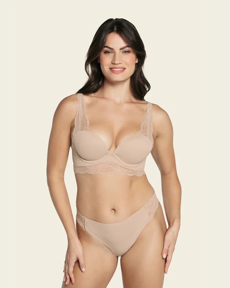 Pack de 3 culottes brésiliennes invisibles avec touches de dentelle sur les côtés