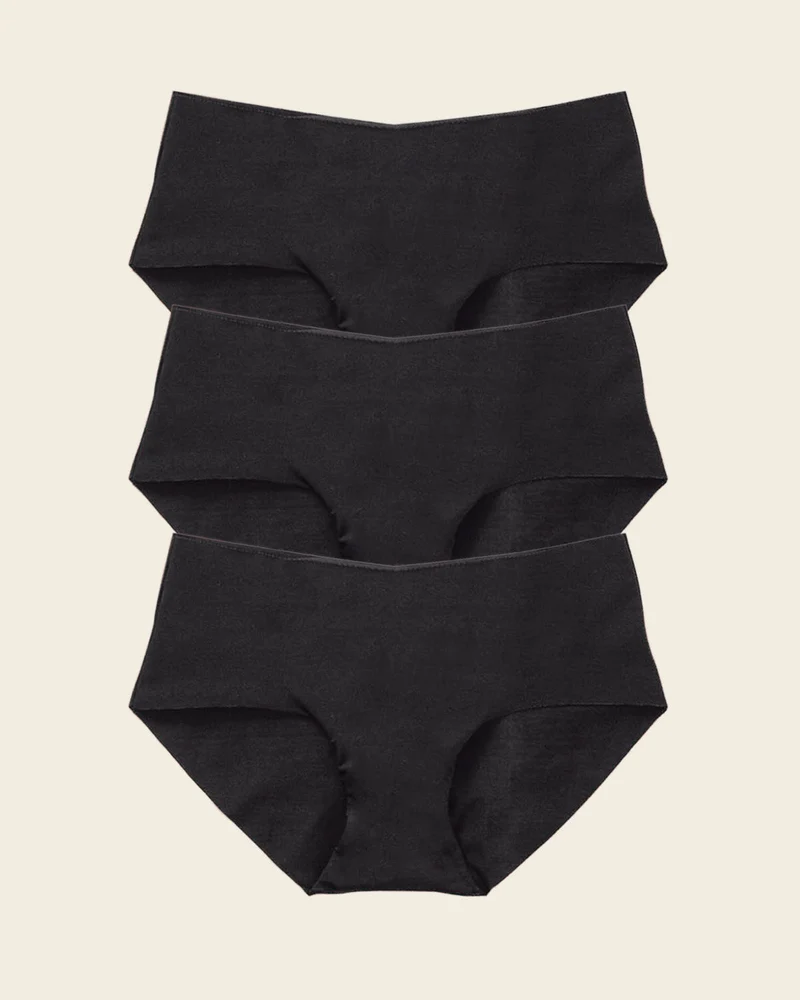 Pack de 3 culottes hipster invisibles ultra plates sans élastiques et peu de coutures