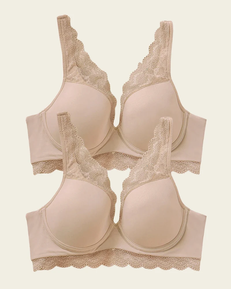 Pack de 2 soutiens-gorge bonne couvrance : soutien-gorge à couvrance profonde