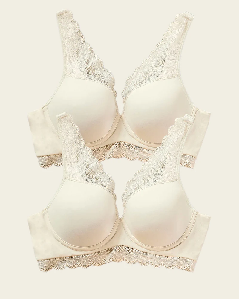 Pack de 2 soutiens-gorge bonne couvrance : soutien-gorge à couvrance profonde