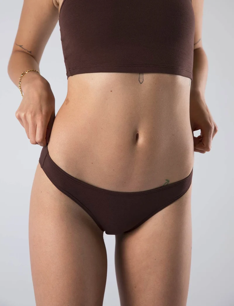 Culotte Anna - Coton Bio - Nude-Brun
