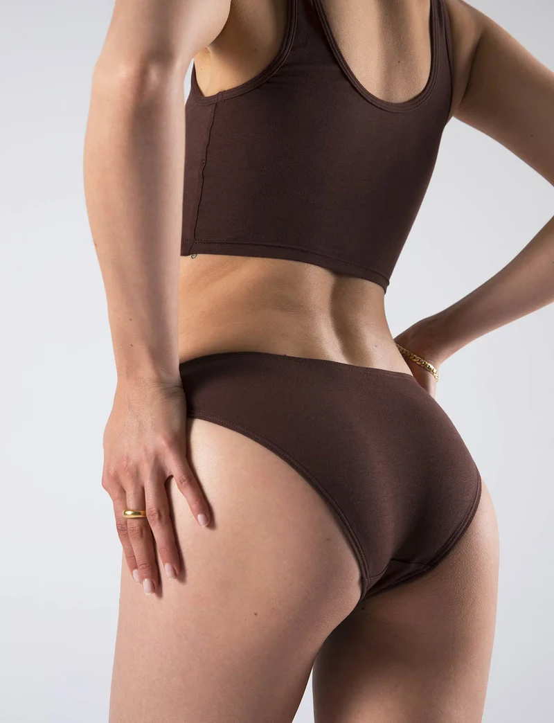 Culotte Anna - Coton Bio - Nude-Brun