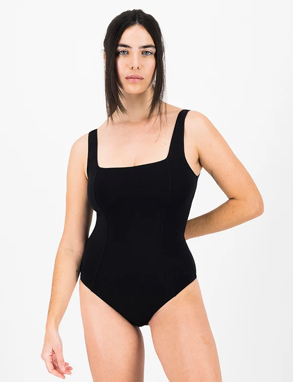 Body Emma - Coton Bio - Noir-Ebène