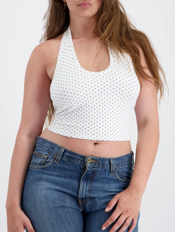 Nobratop® Tuba x Sabina Socol - lenzing™ ecovero™ - White-Polka-Dots