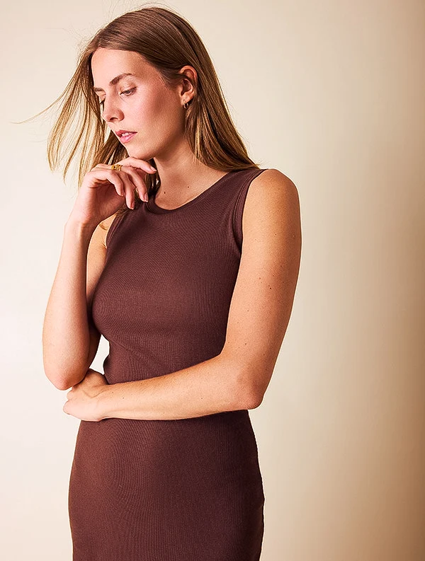 Nobradress® Isla - coton côtelé - Marron-Pécan