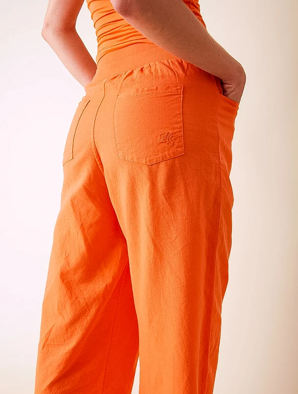 Pantalon Aloe - Lin/coton - Orange-Abricot