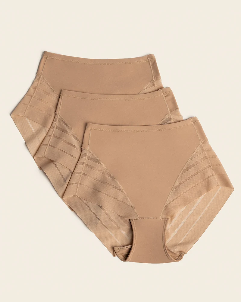 Lot de 3 culottes gainantes classiques avec compression modérée de l’abdomen