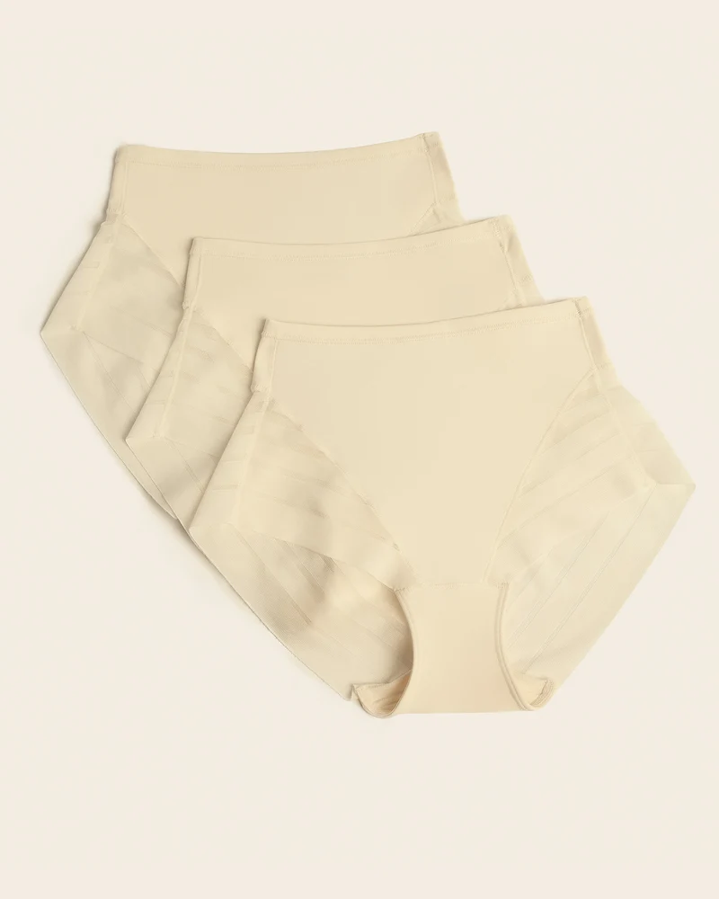 Lot de 3 culottes gainantes classiques avec compression modérée de l’abdomen