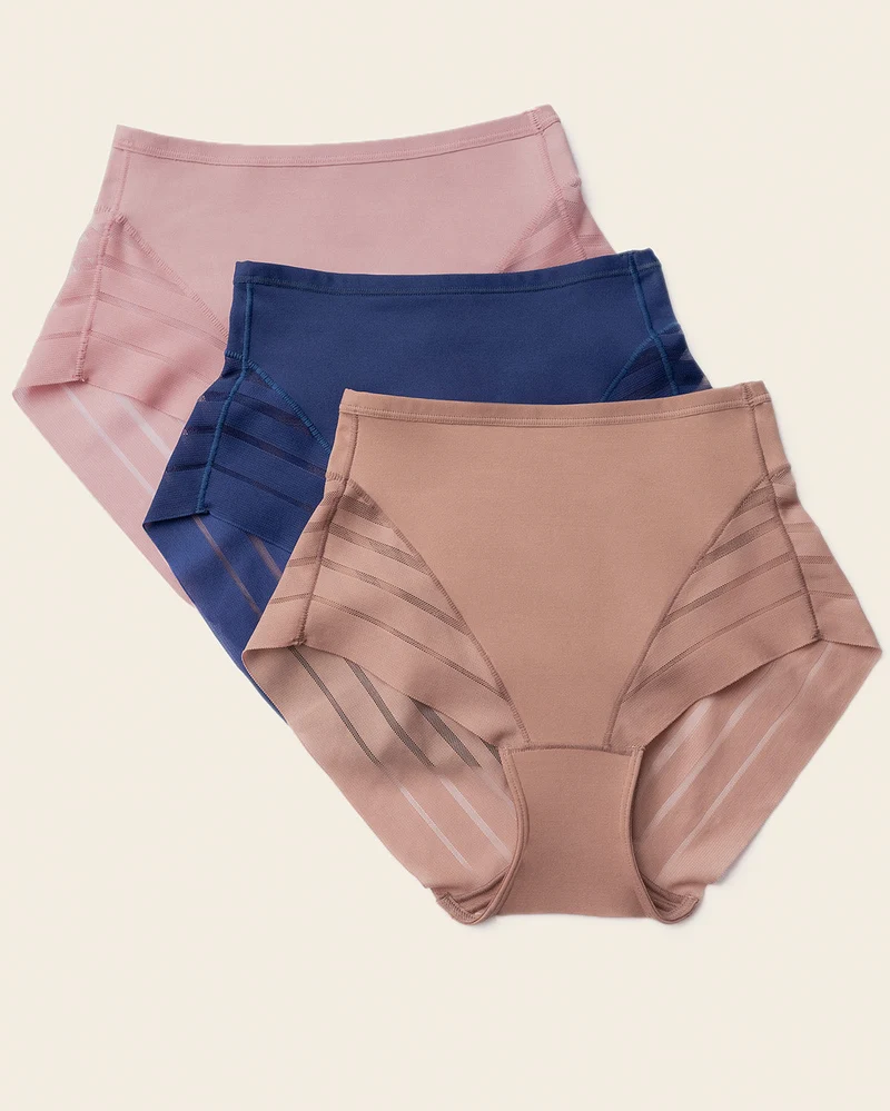 Lot de 3 culottes gainantes classiques avec compression modérée de l’abdomen
