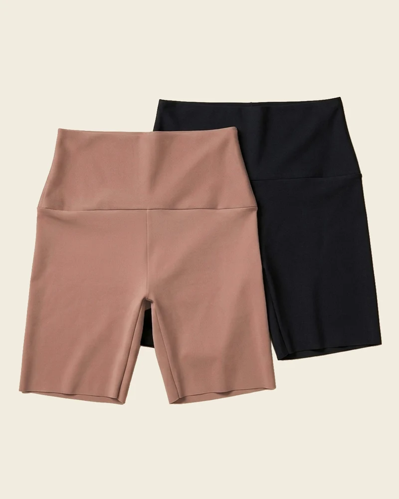 Lot de 2 shorts sculptants contrôle modéré effet invisible avec bande antidérapante