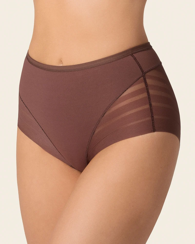 Lot de 2 Culottes Gainantes Classiques – Contrôle Modéré du Ventre et Bandes de Tulle