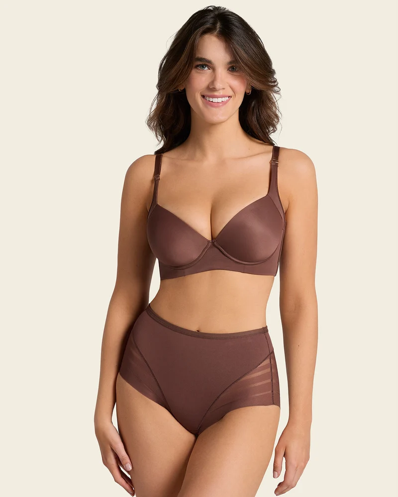 Lot de 2 Culottes Gainantes Classiques – Contrôle Modéré du Ventre et Bandes de Tulle