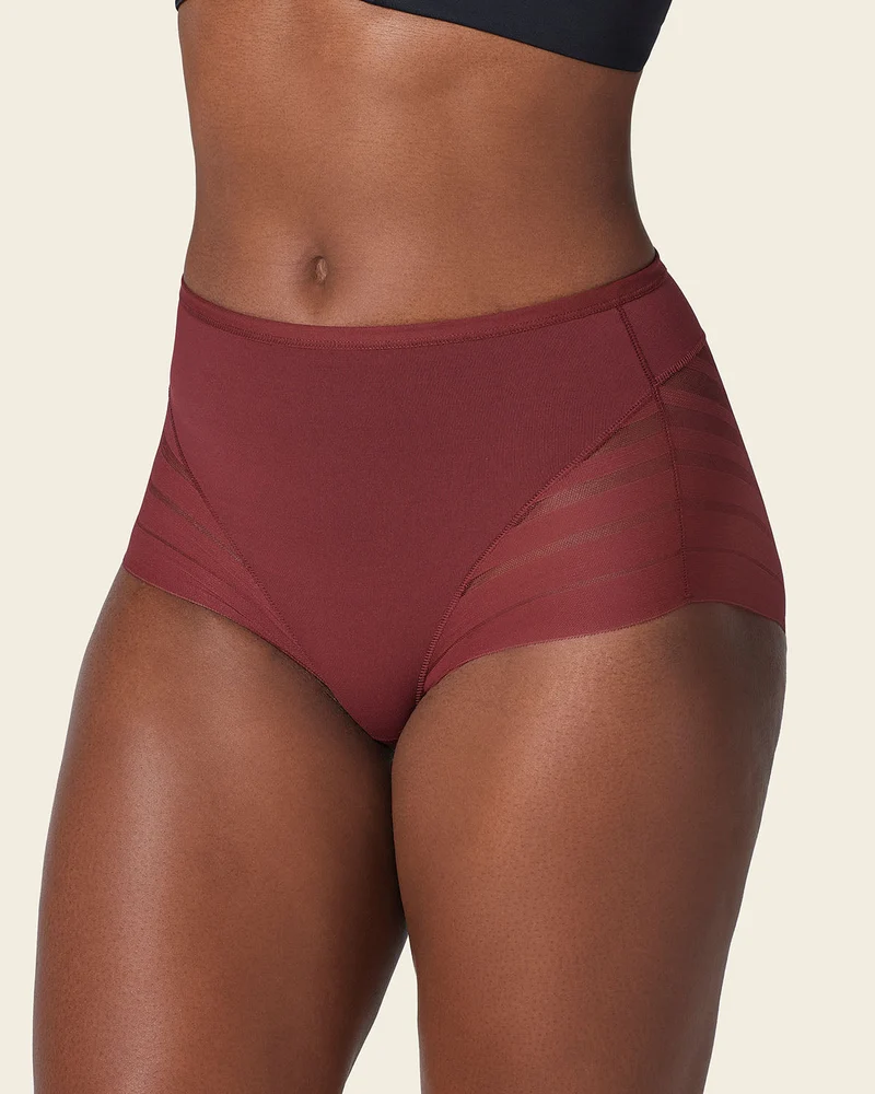 Lot de 2 Culottes Gainantes Classiques – Contrôle Modéré du Ventre et Bandes de Tulle