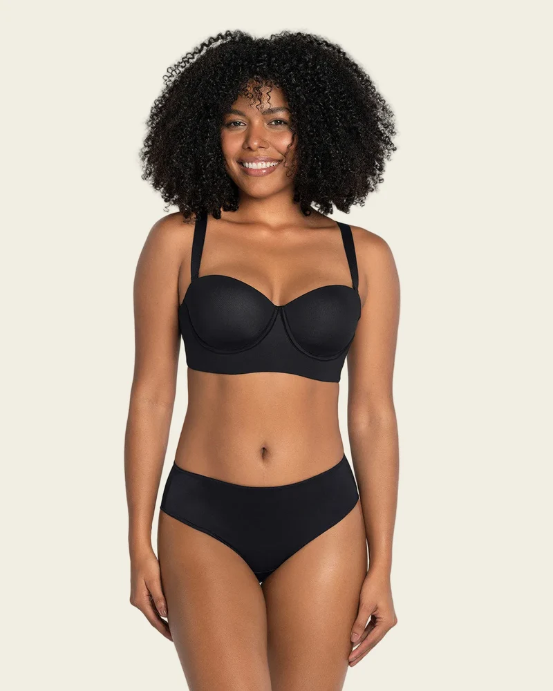 Culotte classique à jambe haute avec contrôle modéré au niveau de l'abdomen