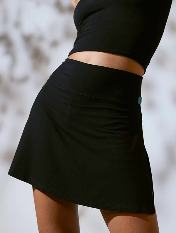 Jupe-Short Mauna - Ecovero - Noir-Ebène