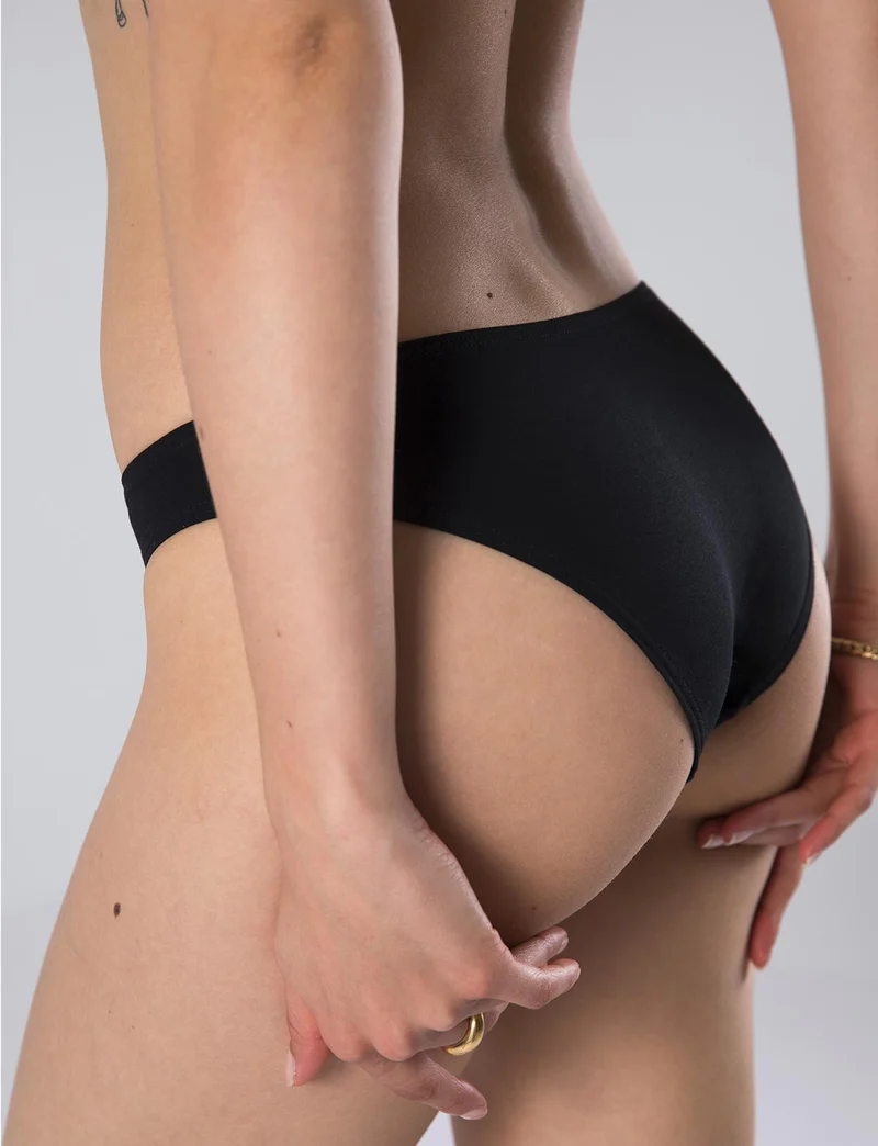 Culotte Anna - Coton Bio - Noir-Ebène
