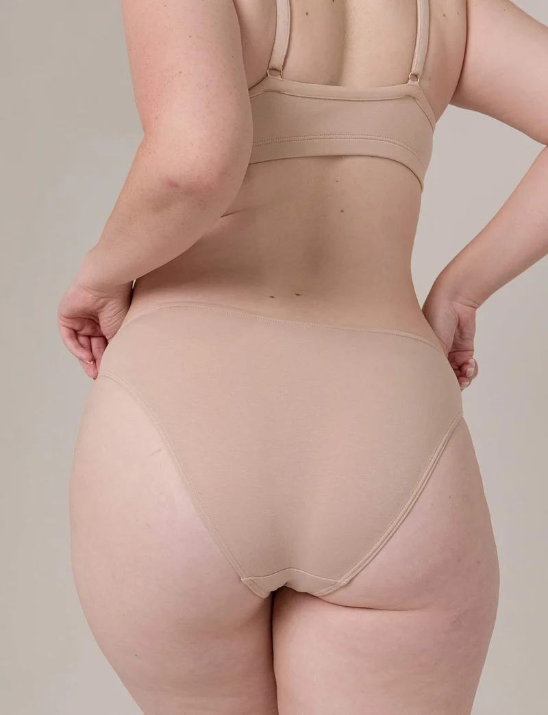 Culotte Anna - Coton Bio - Nude-Sable