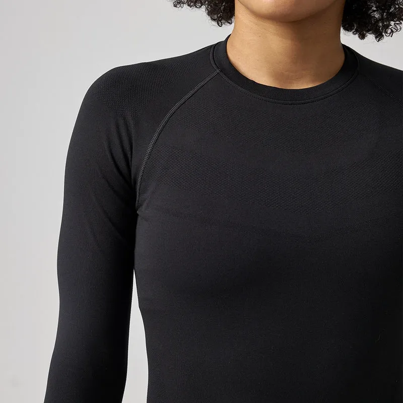 Sportshirt langarm Damen | Pastellgrün
