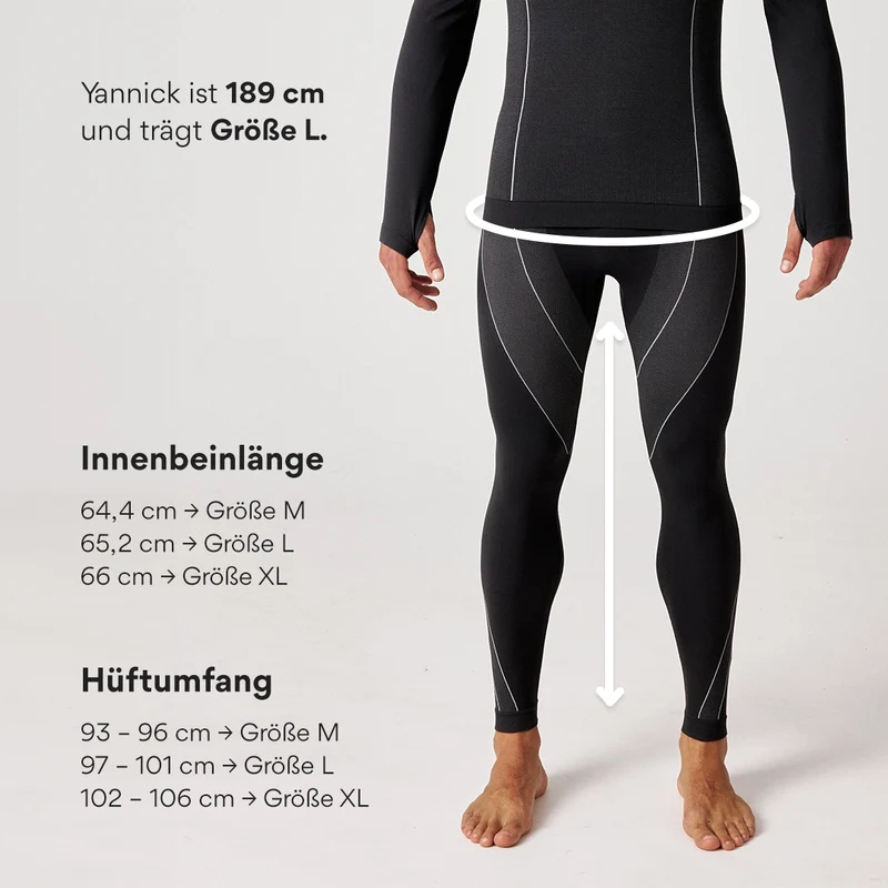 Thermounterhose Herren | Schwarz