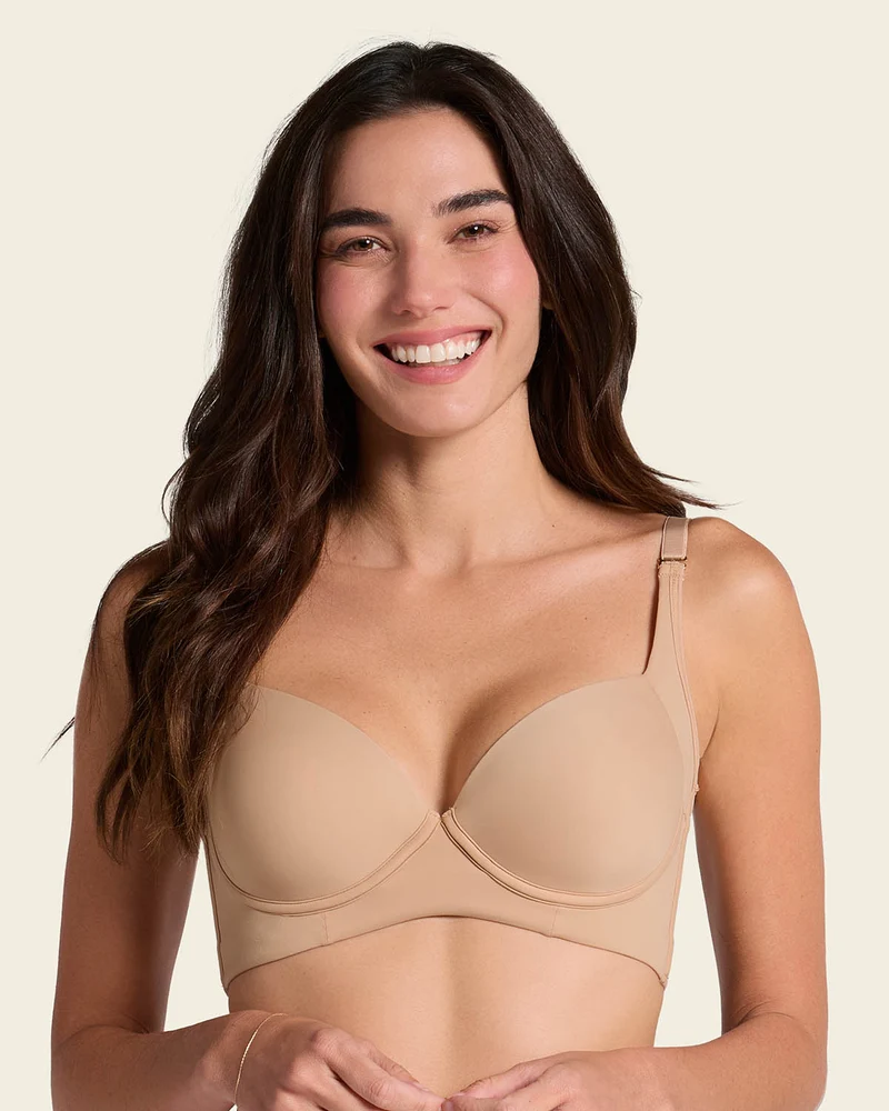 High Profile Bra + Stripe Undetectable Panty en Habano Medio