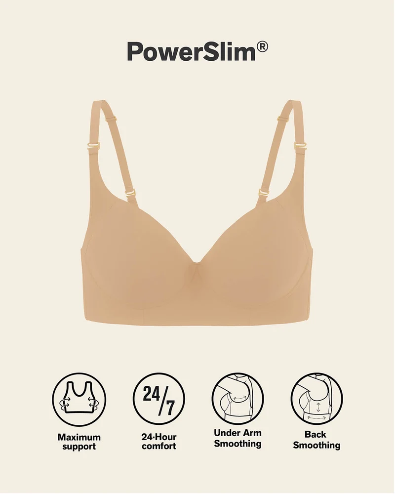 High Profile Bra + Stripe Undetectable Panty en Habano Medio