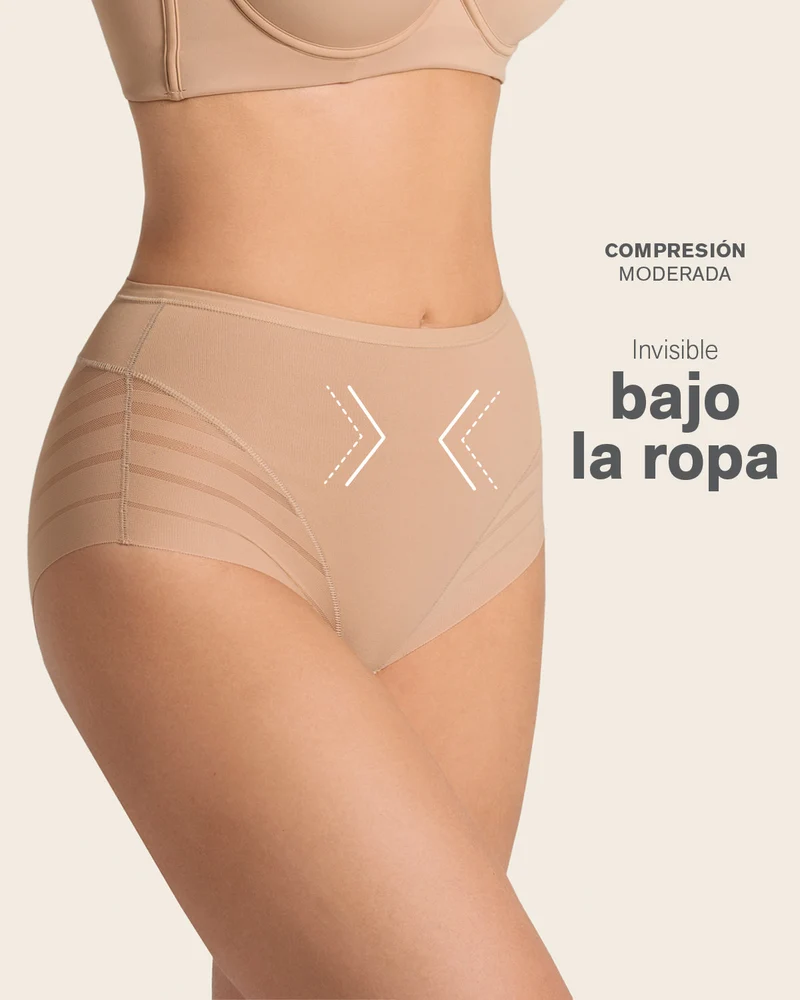 High Profile Bra + Stripe Undetectable Panty en Habano Medio