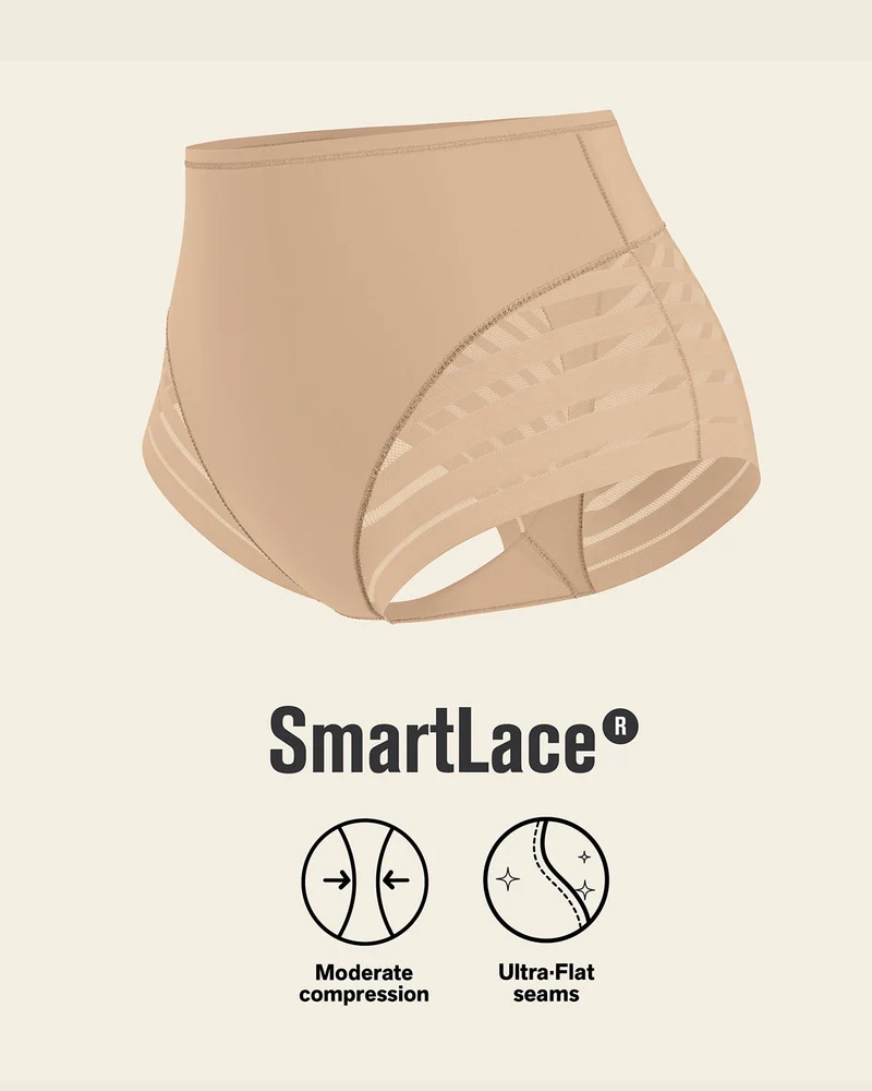 High Profile Bra + Stripe Undetectable Panty en Habano Medio