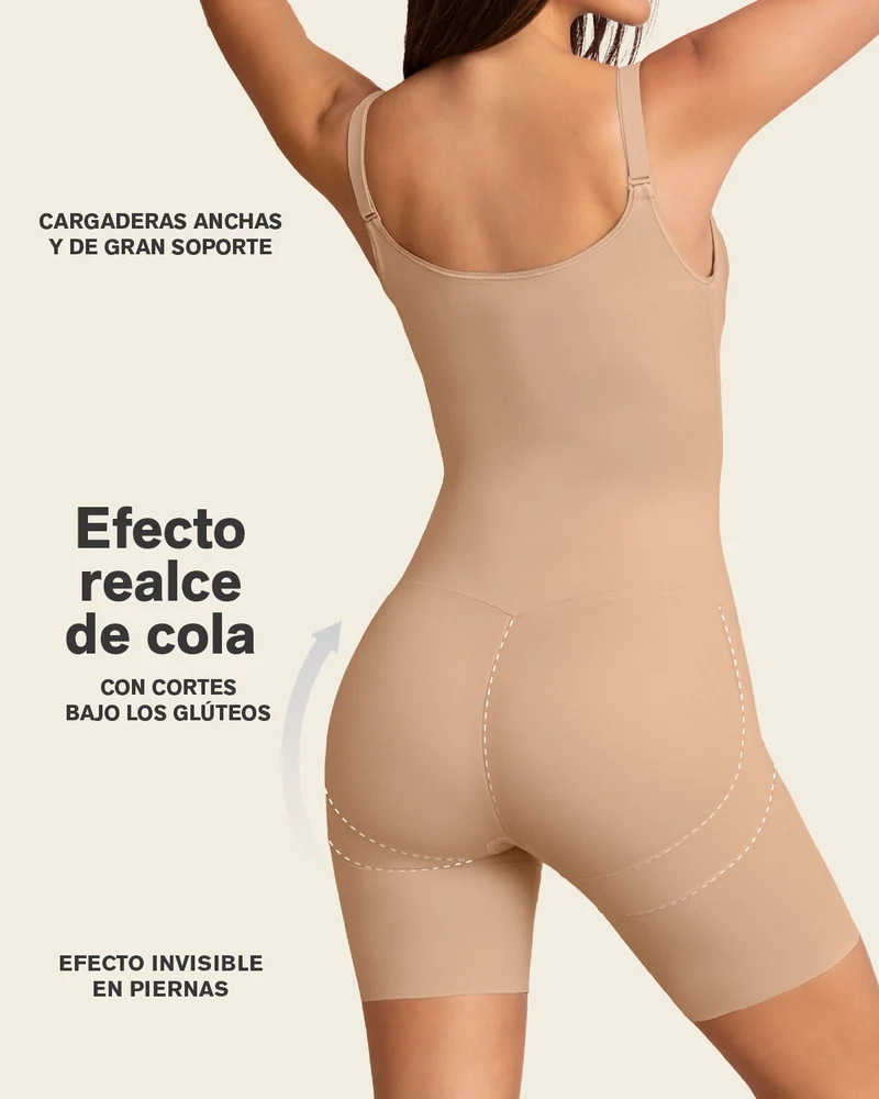 Body à poitrine libre à contrôle ferme avec effet fesses liftées